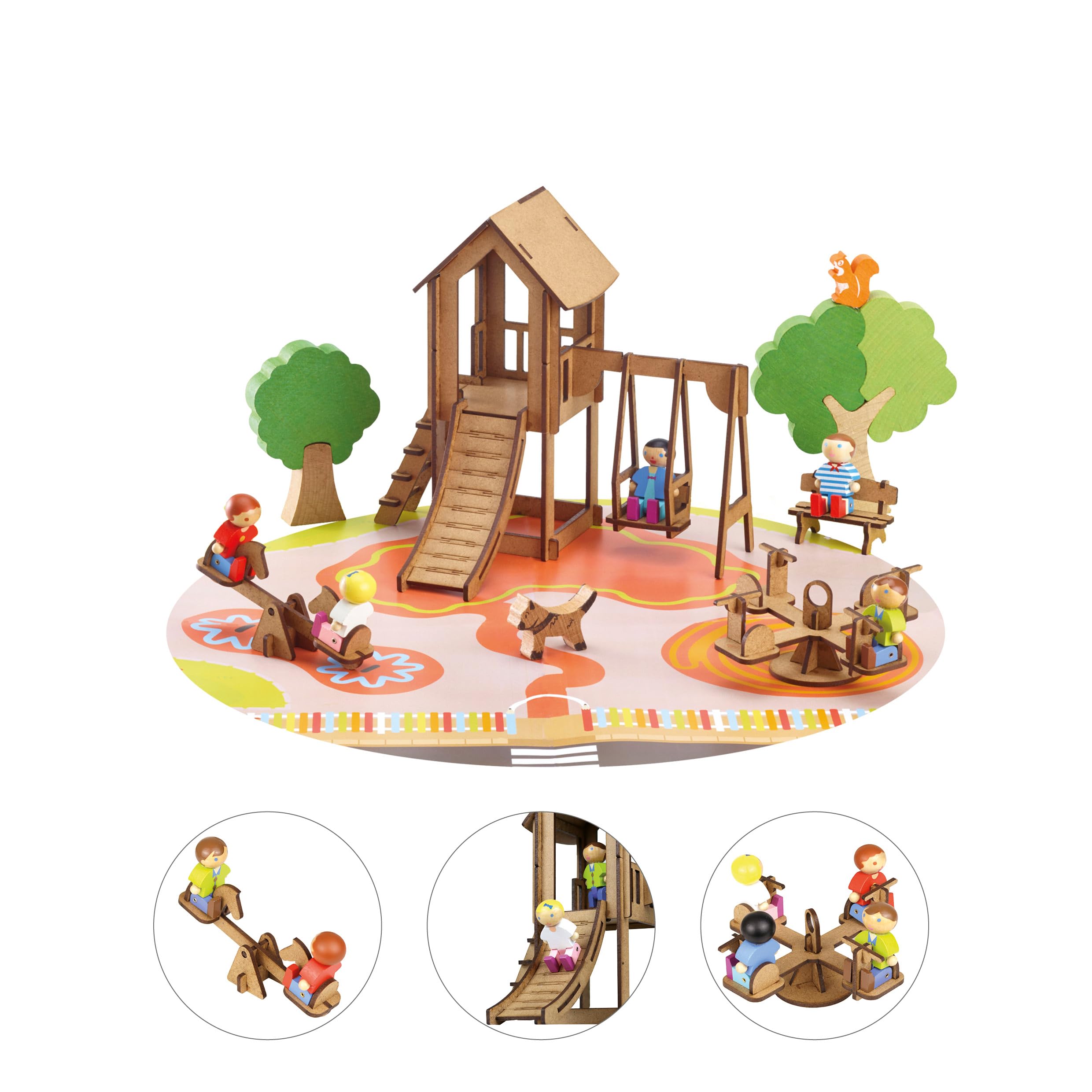 Jeu de Construction en Bois - Jeujura - Relais des Pistes - 120 Pièces - Jeux - Jouets