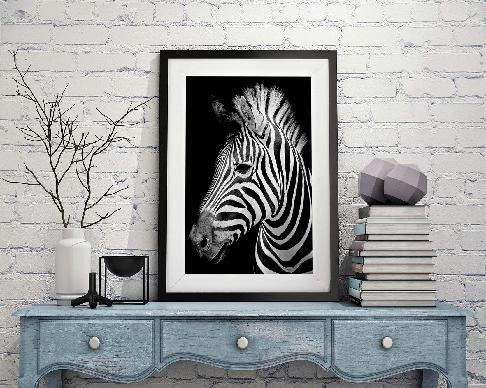Tableau Toile Zèbre 120 X 80 Cm – Prêt à Accrocher, Impression Numérique Haute Qualité