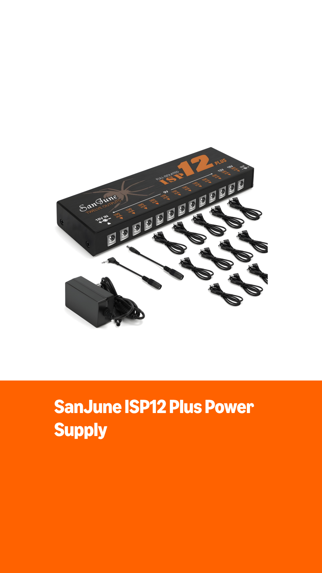 Amazon.com: SanJune Guitar Isolated Pedal Power Supply 10 DC