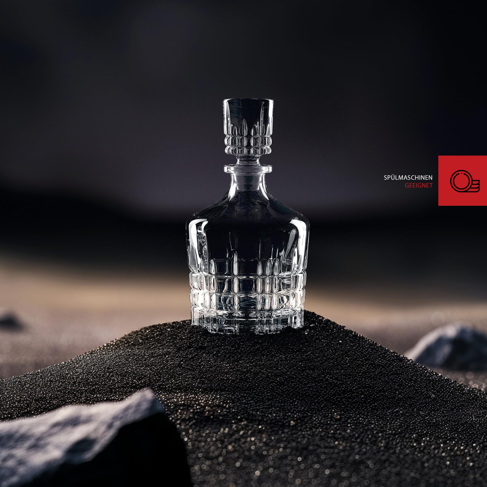 Spiegelau & Nachtmann Perfect Serve 4500198 - Juego de vasos de whisky, 3 piezas, decantador y dos vasos de cristal | Jarra de cristal con 2 vasos de whisky