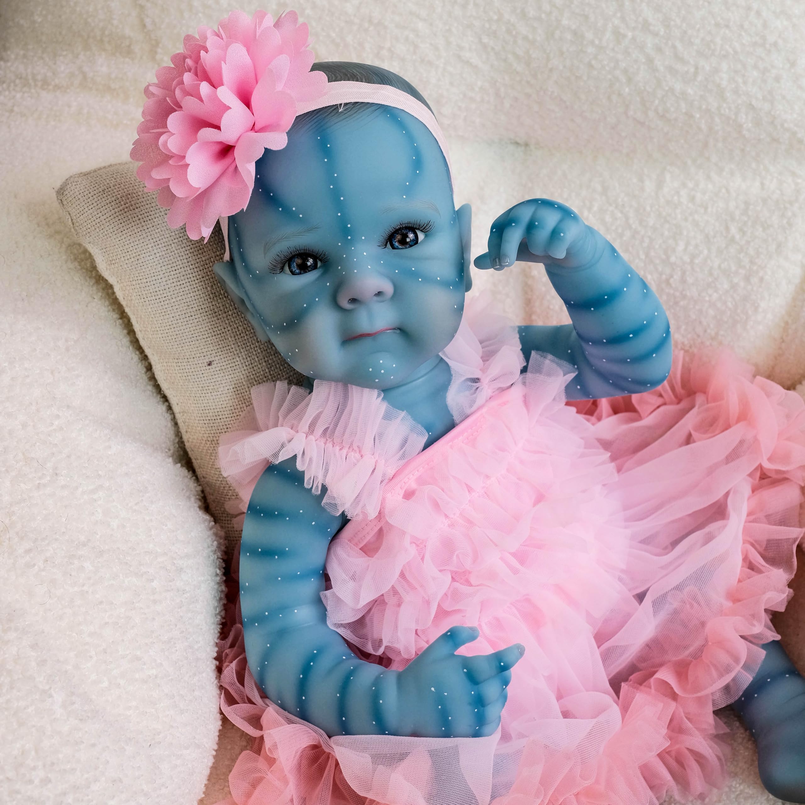 Zero Pam Avatar Reborn Baby Dolls Silicone Full Body-20 in Realistic Baby Doll, Real Life Alien Babies, Silicone Reborn Dolls, Avatar Doll Toy for Kids Age 3+