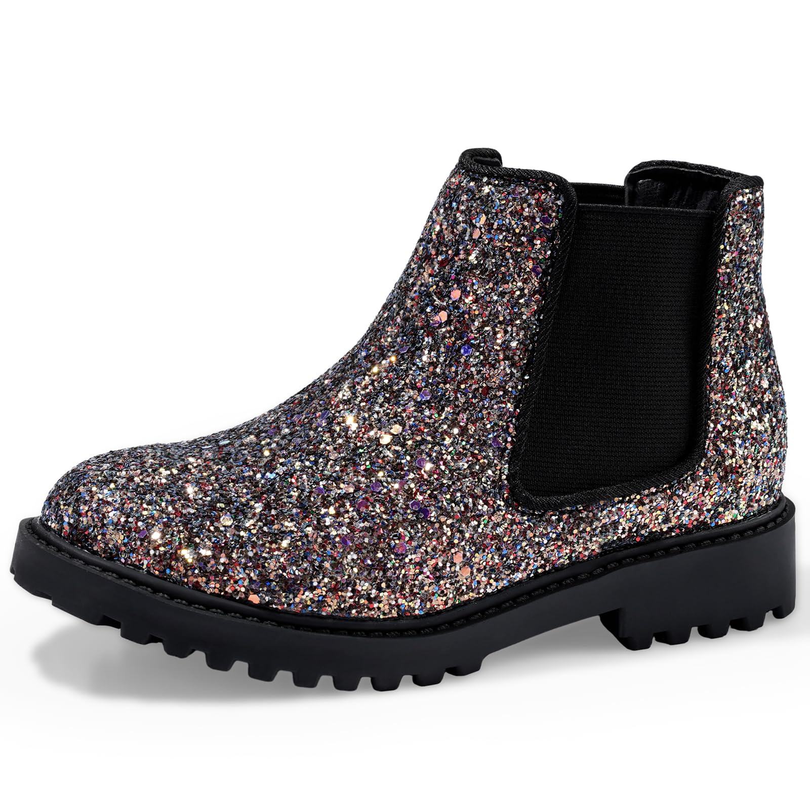 Girls Boots Kids Ankle Boots Zipper School Shoes Elegant Big Kid Fashion Winter Boots Zip-up Short Flat Bootie for Junior/Yourth