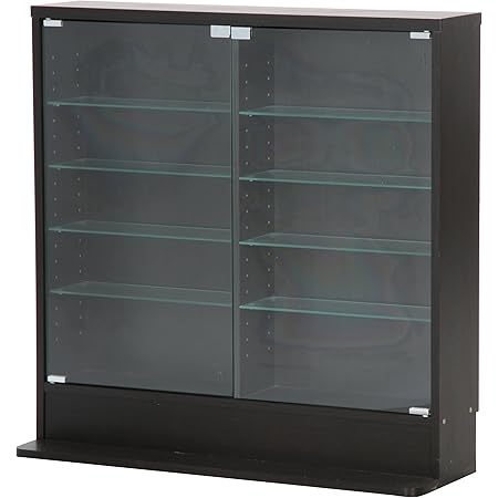 Amazon Co Jp 不二貿易 コレクションケース フィギュアケース 4段 高さ160cm ブラウン 背面ミラー付き 2梱包 ホーム キッチン