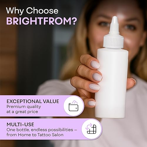 Miniatura 6 de BRIGHTFROM Botellas aplicadoras con tapa giratoria, botellas de plástico vacías de 2 onzas, recargables, boquilla de apertura/cierre, multiusos