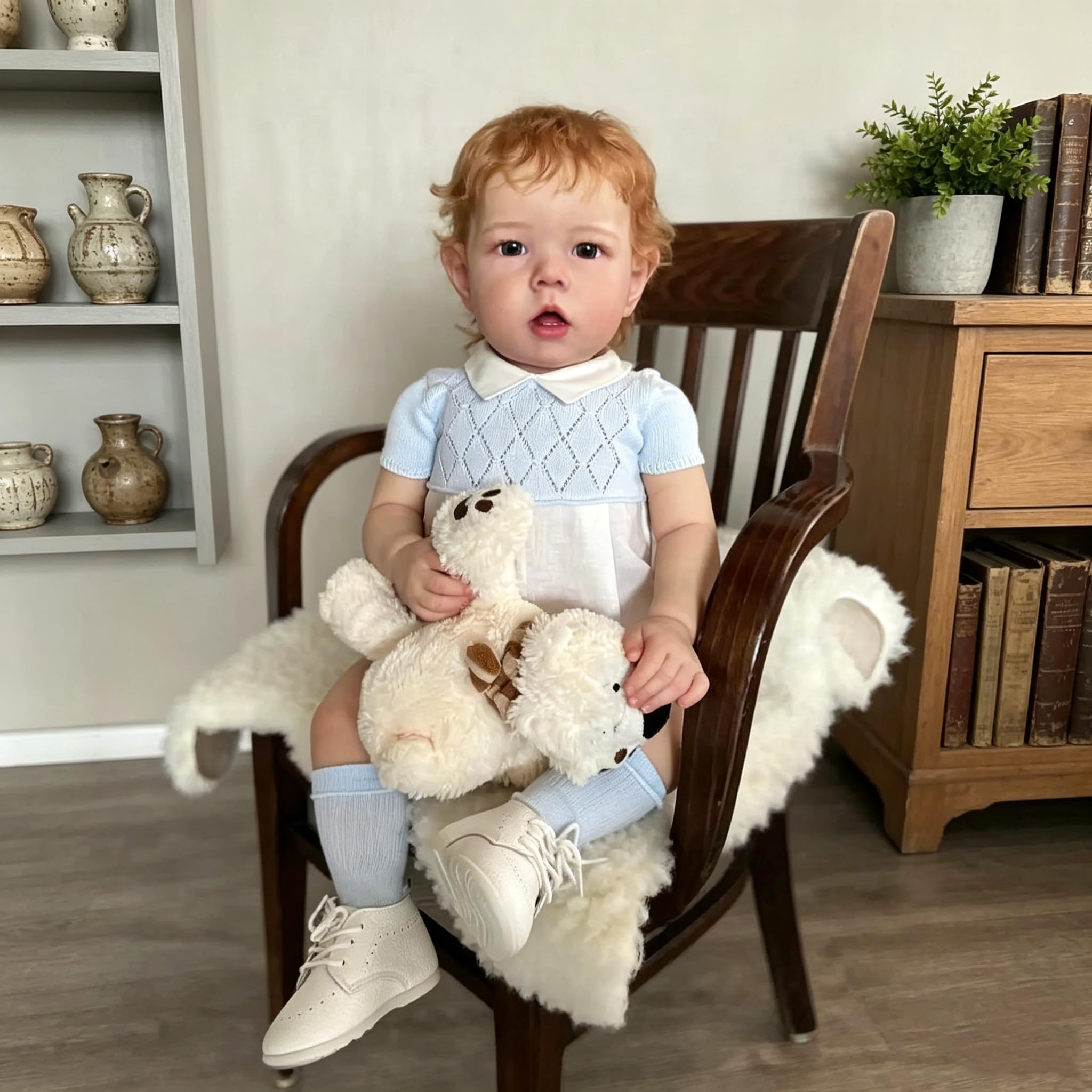 Große Reborn-Babypuppen mit Stoffkörper Liam 70cm Supercoole Puppen für Kleine Jungen,Realistische Neugeborenenpuppen Lebensechte Reborn-Kleinkindpuppen Spielzeug für Kinder