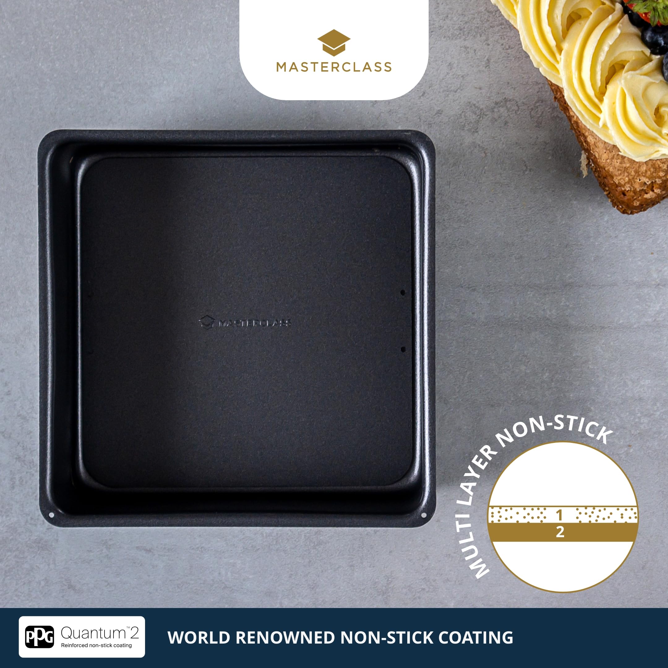 MasterClass Non Stick Loose Base Deep Cake Pan Round 23cm