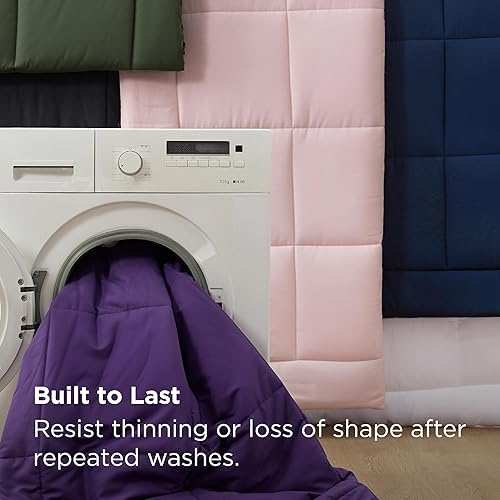 Miniatura 8 de Bedsure Edredones Tamaño Queen - Inserto de Edredón Alternativo al Plumón de Contraste Acolchado para Todas las Estaciones con 8 Pestañas, Lavable a