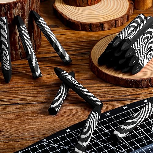 Miniatura 7 de Tudomro Paquete de 24 lápices de cera para marcado de madera, crayones de dibujo para marcar en tela, madera, metal, madera, cartón, cerámica,