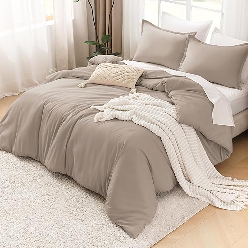 Miniatura 53 de Litanika - Juego de edredón de tamaño queen extragrande, 3 piezas, color verde salvia, ligero, unicolor, para todas las estaciones, esponjoso Verde