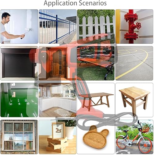 Miniatura 6 de WANGMI Pulverizador de pintura eléctrico con cable, 220 V, 850 W, 5 pies, pintor en aerosol con recipiente de 44.0 fl oz, 5 boquillas de latón, 3