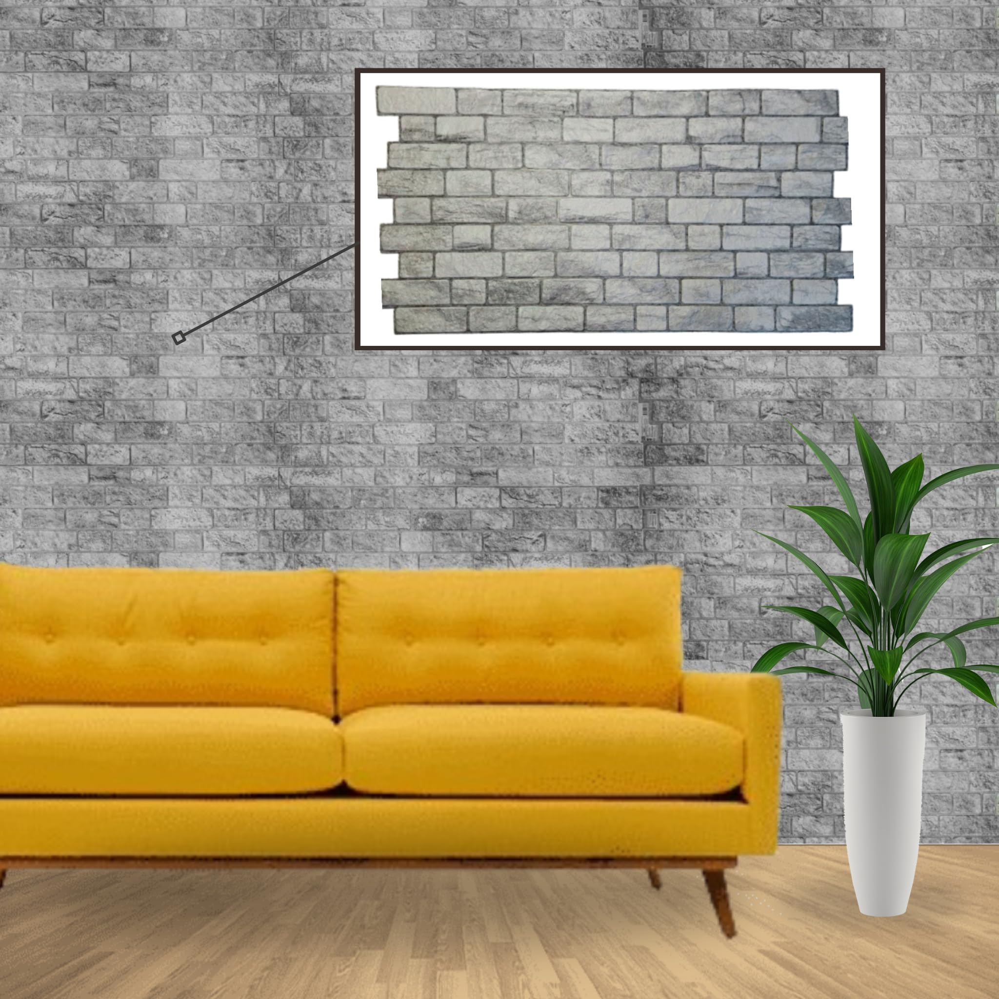Untitled 3D-Wandpaneele PVC | Stein Optik | 1-20 Platten - 0.5-10 m² | Für Wohnzimmer, Küche & Bad | Einfache DIY-Montage (5, Ruskeala Stone)