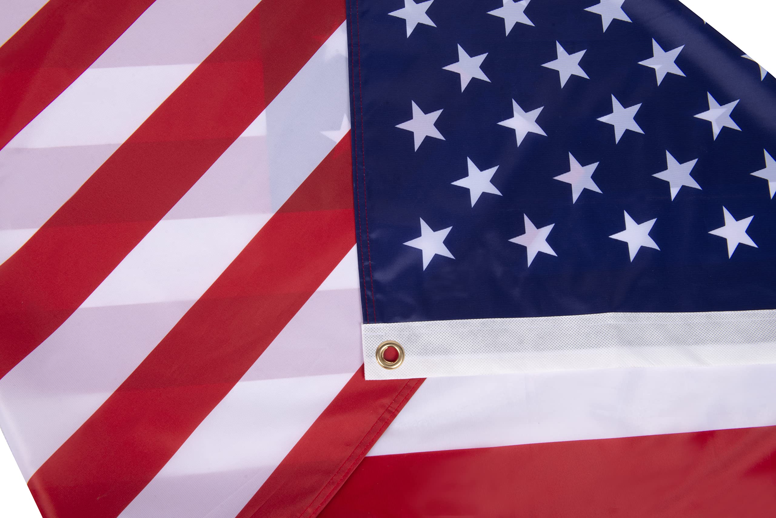Amerikanische Flagge Aus Nylon (90x152 Cm) – Bestickt, Wetterfest & Mit 2 Messingösen Für Den Außenbereich