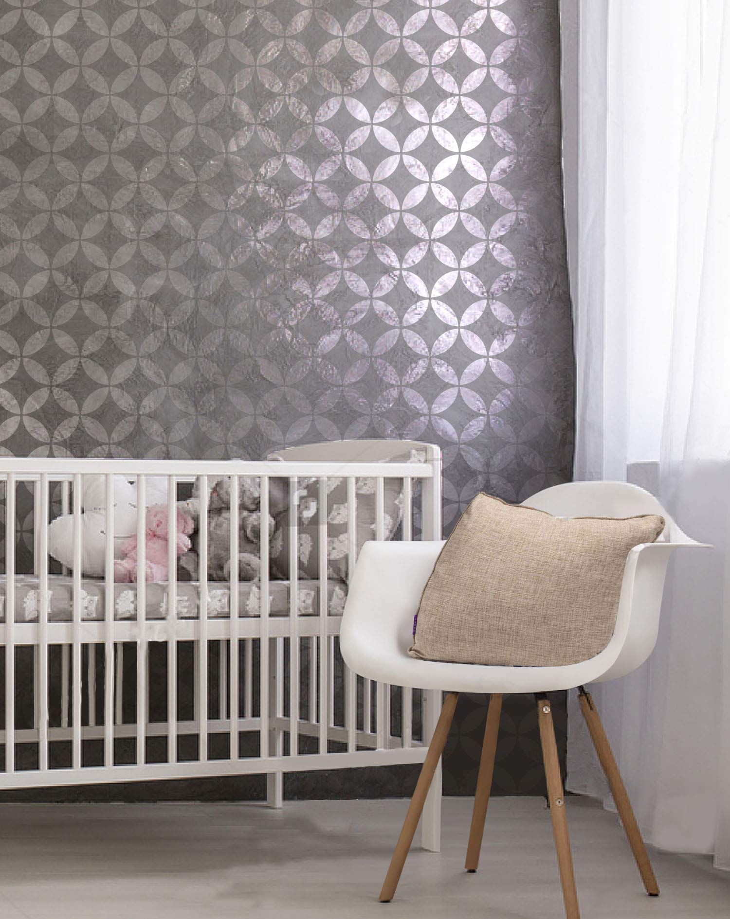 Szablon ścienny GSS Designs - duży marokański szablon koła (40 x 61 cm) do malowania na meblach ściennych szablony z tkaniny podłogowej - Szablon wielokrotnego użytku do naklejek ściennych, tapet i dekoracji ścian (SL-077)