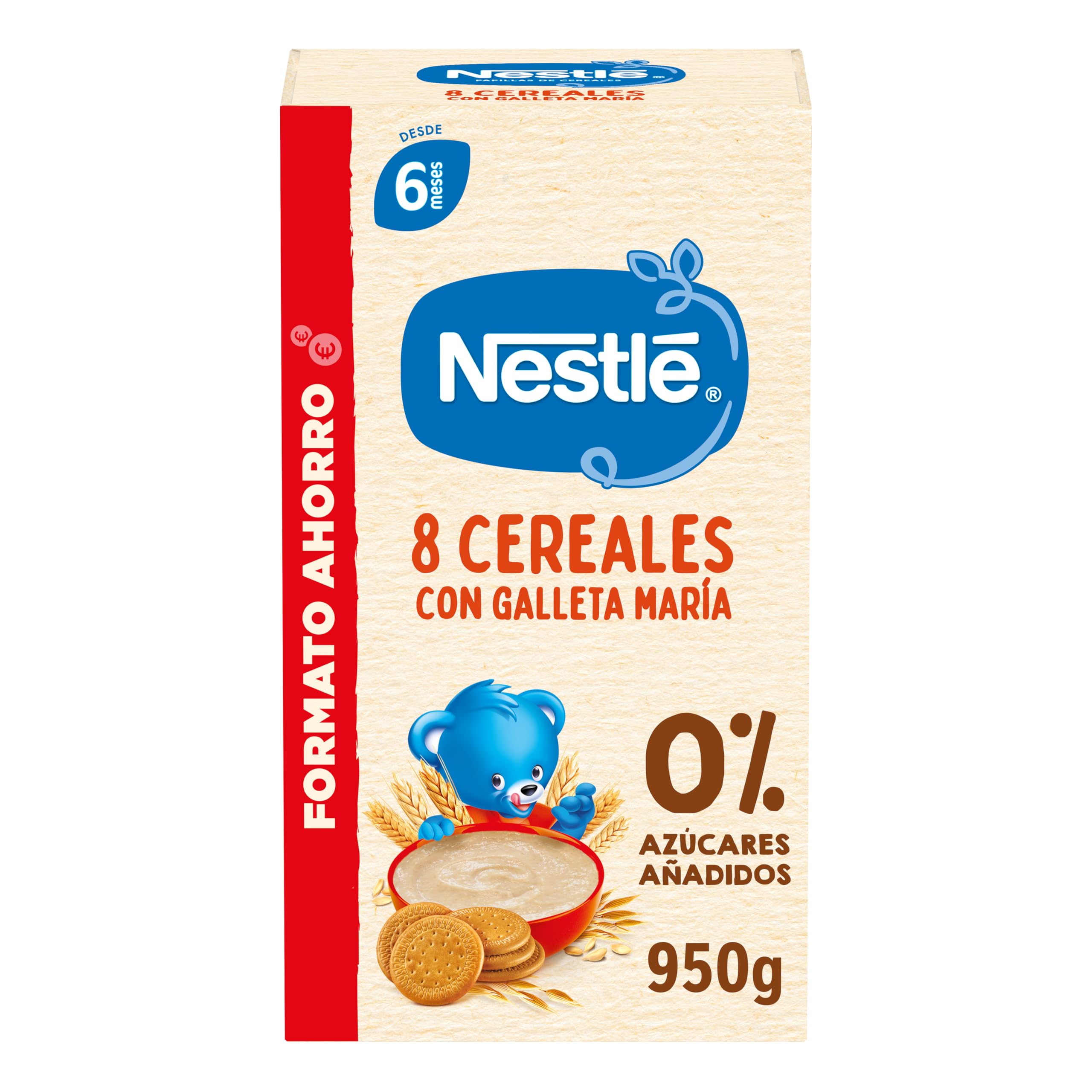 Nestle Papilla 8 Cereales con Galleta, 950 g