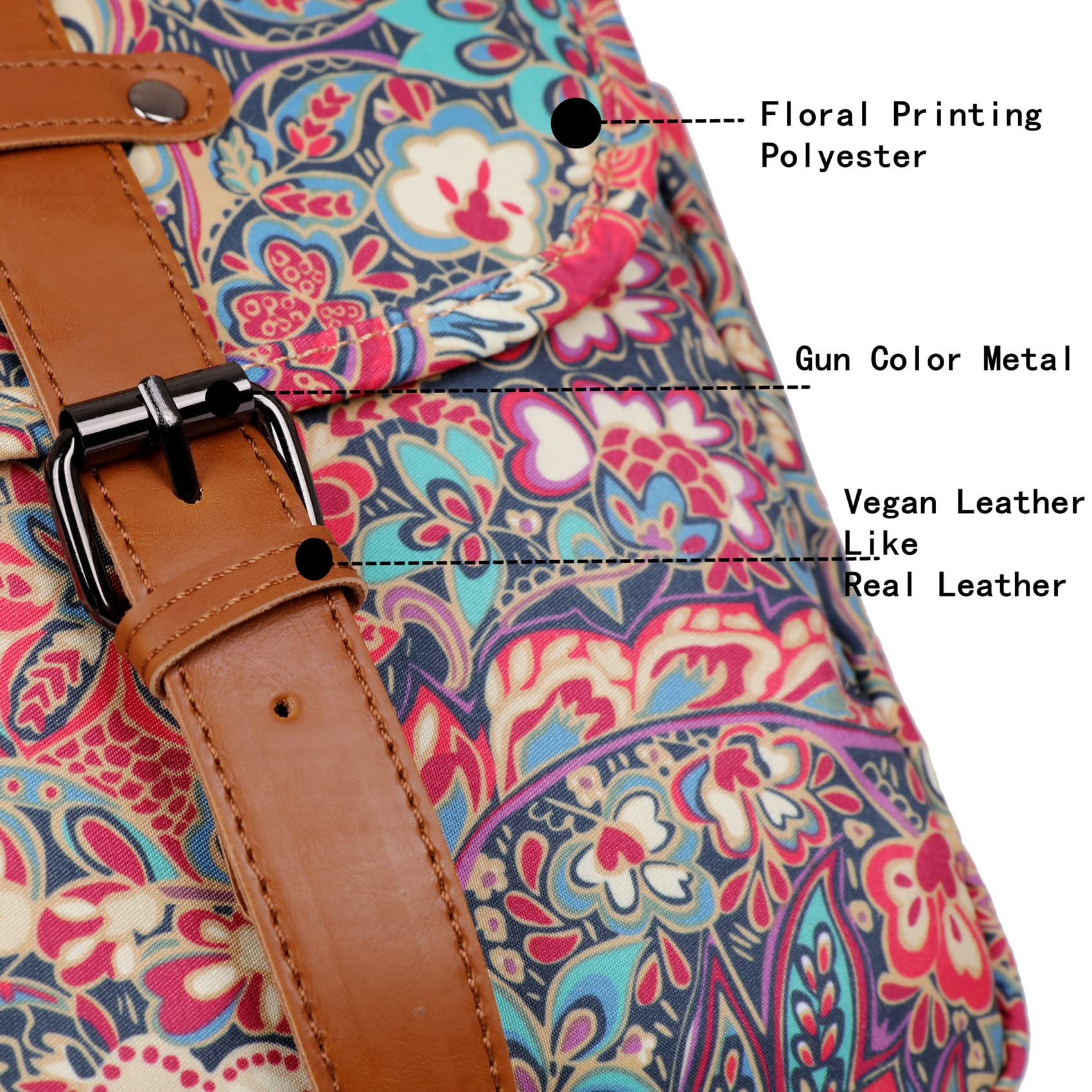 Damska torba na ramię druk laptop komputer torba 15,6 cala aktówka Satchel torba na ramię Bookbag YL-01, Hs, Bohemian