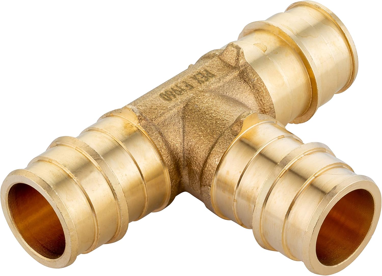 2-Pack EFIELD Pex A Expansion Full Flow Brass Fittings 1 inch x1 inch x1 inch Tee ONLY For Pex-A Expansion Connection,(PEX1960044)