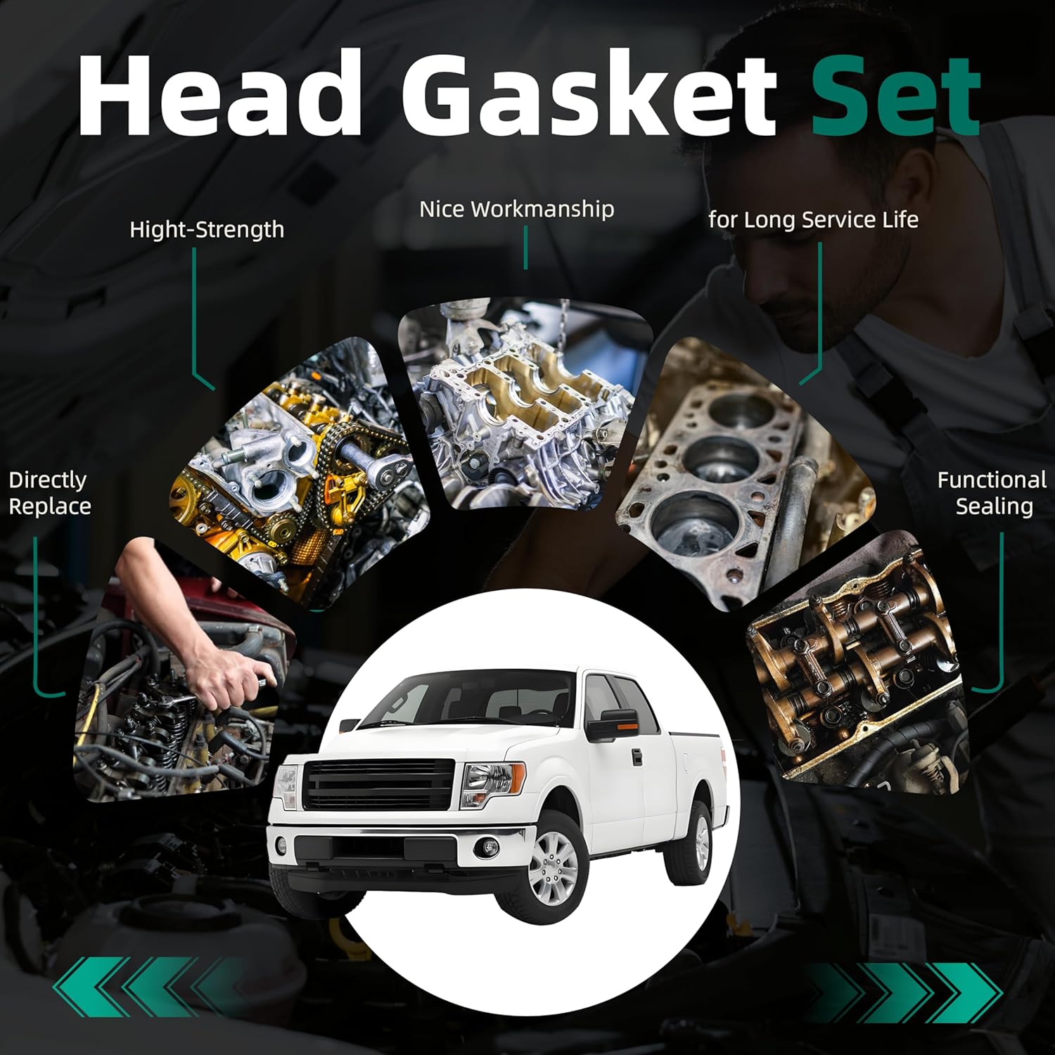 Valve Cover Gasket Set VS50879R for Ford f-150 for Ford Expedition for Transit 150 250 350 for Lincoln Navigator 2013-2020 3.5L V6, 38PCS