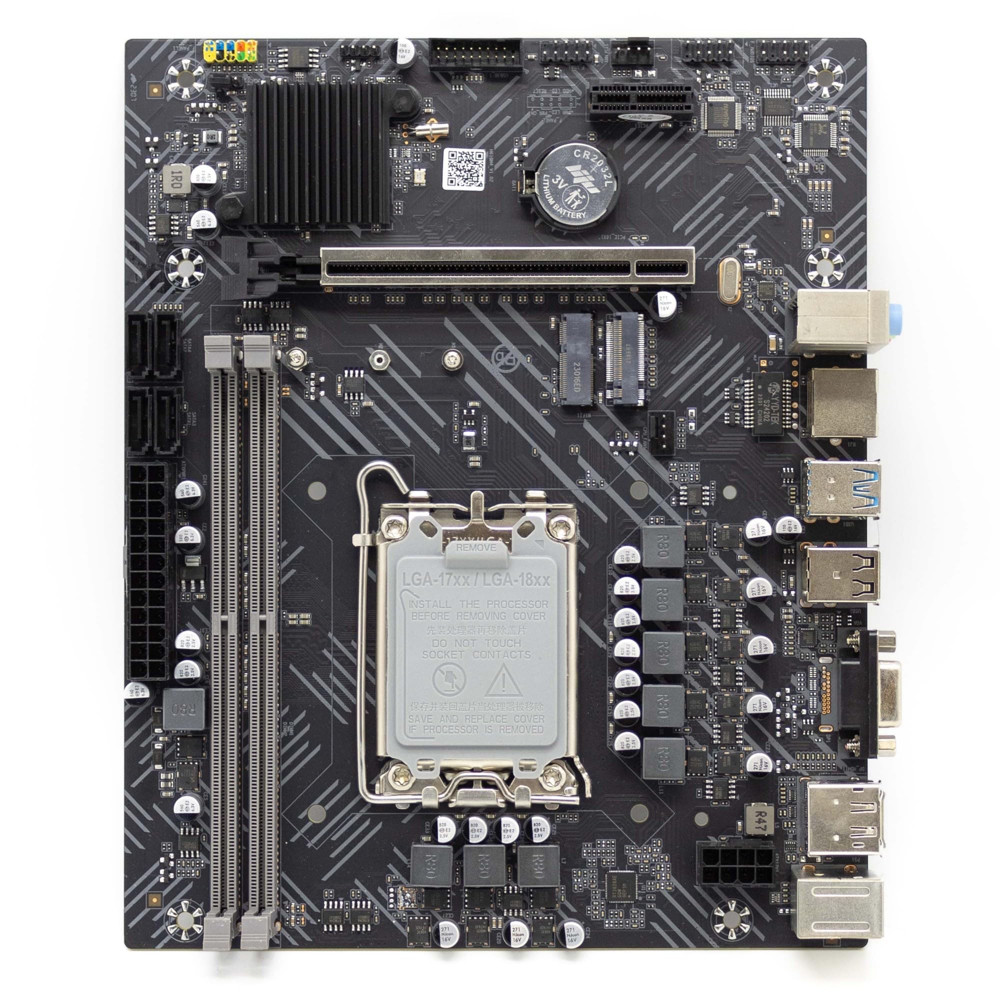 SIMPLETEK - Scheda Madre Micro-ATX H610 LGA 1700 DDR4 | Compatibile con Intel 12a/13a/14a Gen | HDMI DisplayPort VGA RS232 (COM1) PS/2