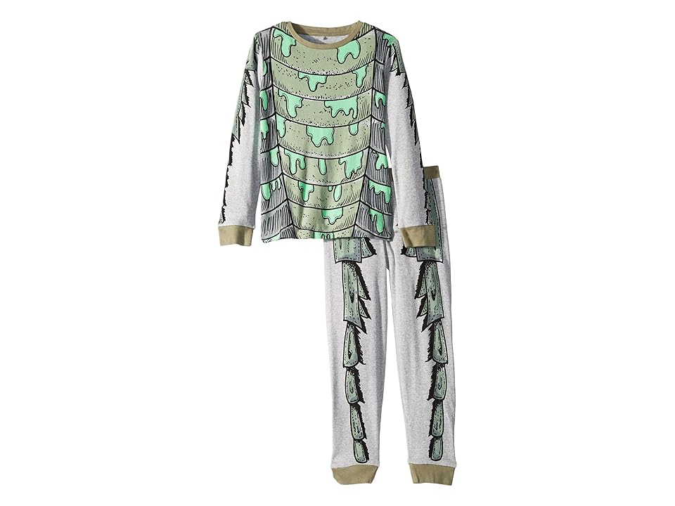 

Stella McCartney Kids Louie Monster Cotton Long Sleeve Tee and Jogger Pants Set (Toddler/Little Kids/Big Kids) (Grey/Green) Boy's Active Sets, White