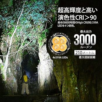 ACEBEAM E75 5000k 高演色 CRI90 Amazon.co.jp: ACEBEAM E75 懐中電灯 高い演色性 CRI90 昼白色