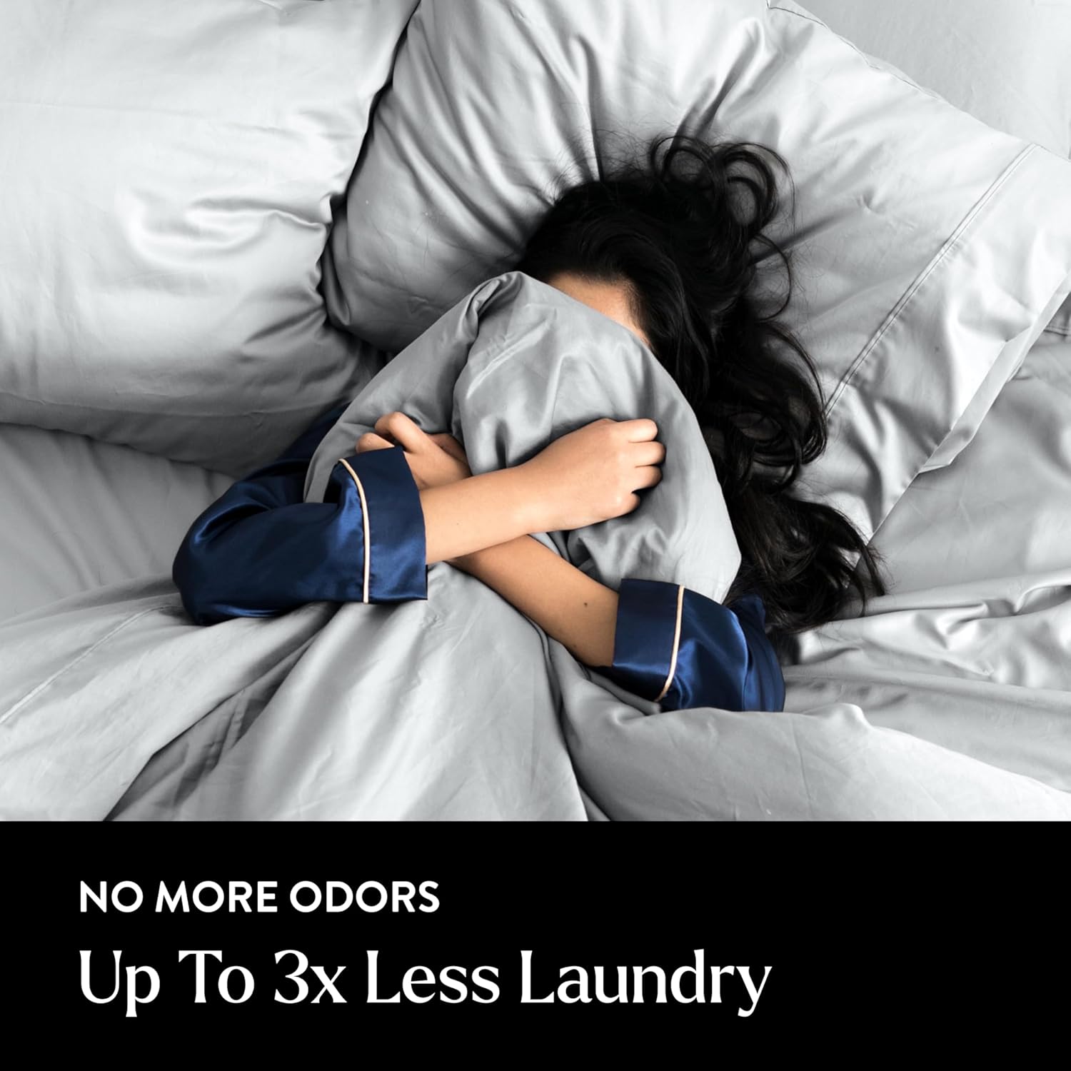 Miracle Made Luxe Soft Cooling Pillowcase, 2-Piece Silver-Infused Cotton Fabric, Cool and Breathable Case for Sensitive Skin, King/Cali King Size Covers, Silver Grey