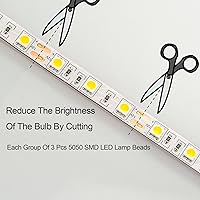 Vista 2 de 30 SMD 5050 LED Strip Light for Car Trunk Cargo Area or Interior Illumination Decoration, Xenon White, Auto Accessories