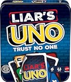 Liar’s UNO Card Game in Travel & Storage Tin for Adults, Kids, Families, Parties & Game Nights, Outwit Other Players with Bluffing & Trickery (Amazon Exclusive)