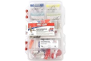 Fishing Tackle Box Kit, Complete 83 Piece Tackle Kit Box Fishing Hooks...