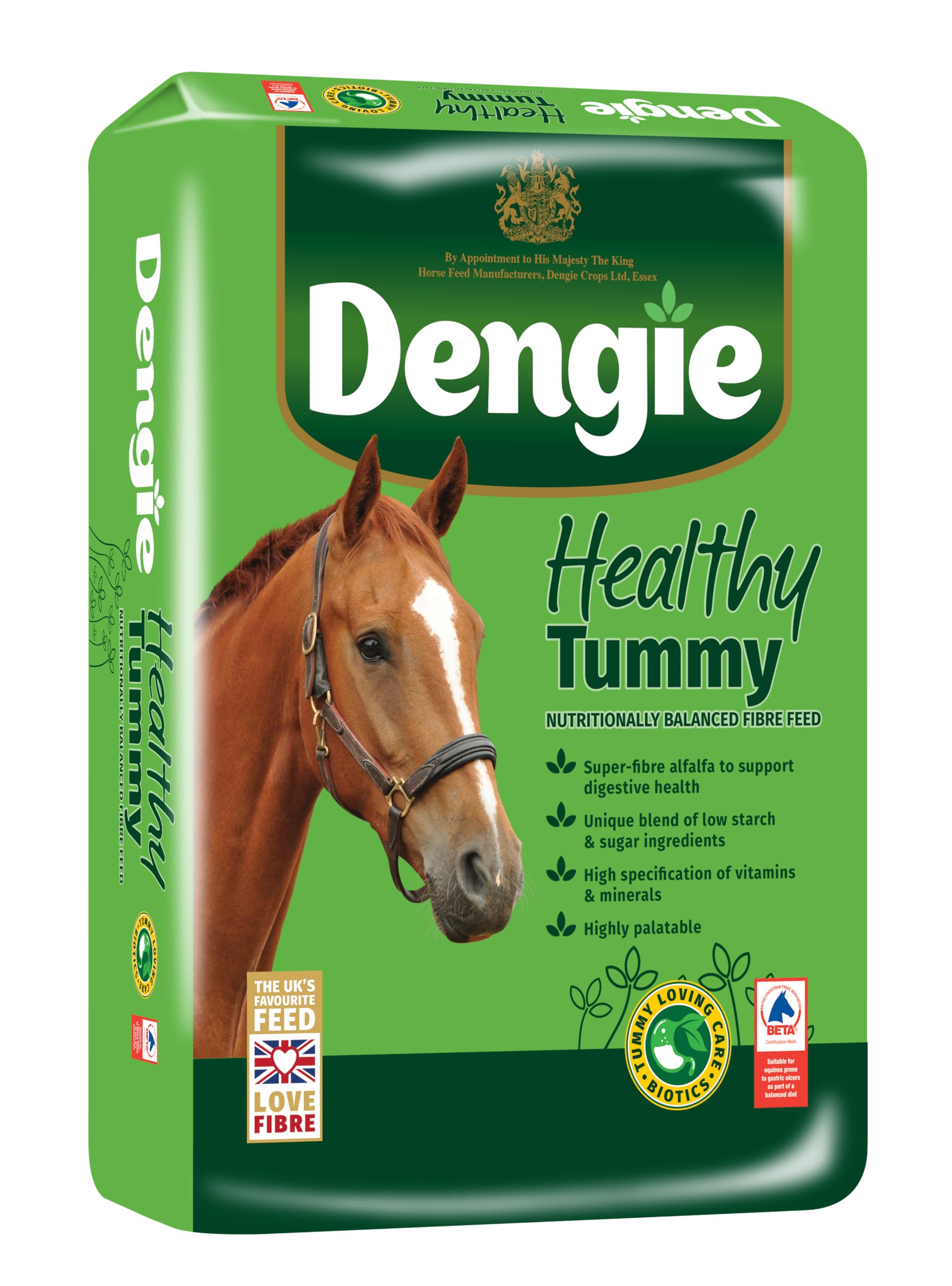 Healthy Tummy 20kg Horse Feed - Chopped Alfalfa Chaff - Includes Alfalfa Pellets Suitable for Horses Prone to Gastric Ulcers - Promotes Digestive Health
