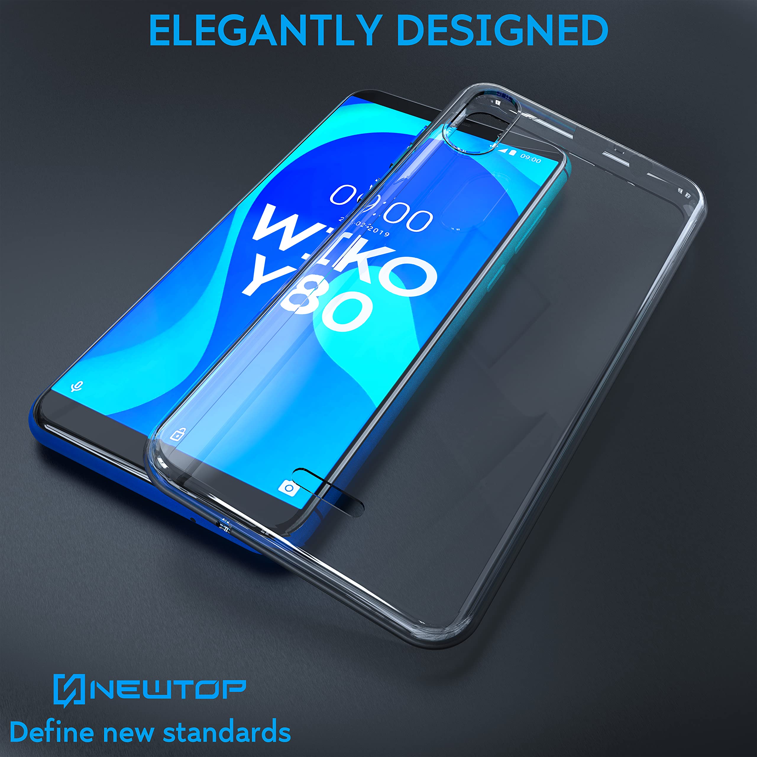 Custodia NEWTOP Trasparente Per WIKO VIEW 3 PRO - Silicone TPU Morbido E Sottile - 3