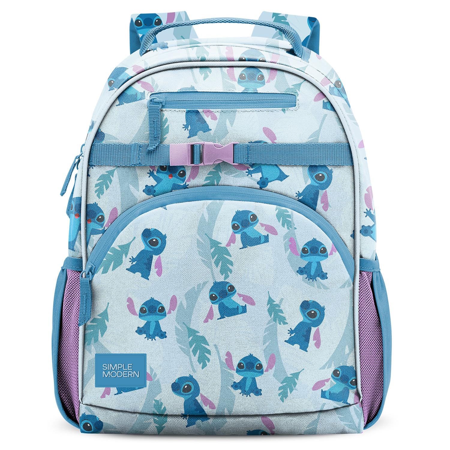 Large Disney Kids Backpack for School Girls and Boys | Elementary Backpack for Teen | Fletcher Collection | Kids - 16" tall | Tropical Stitch