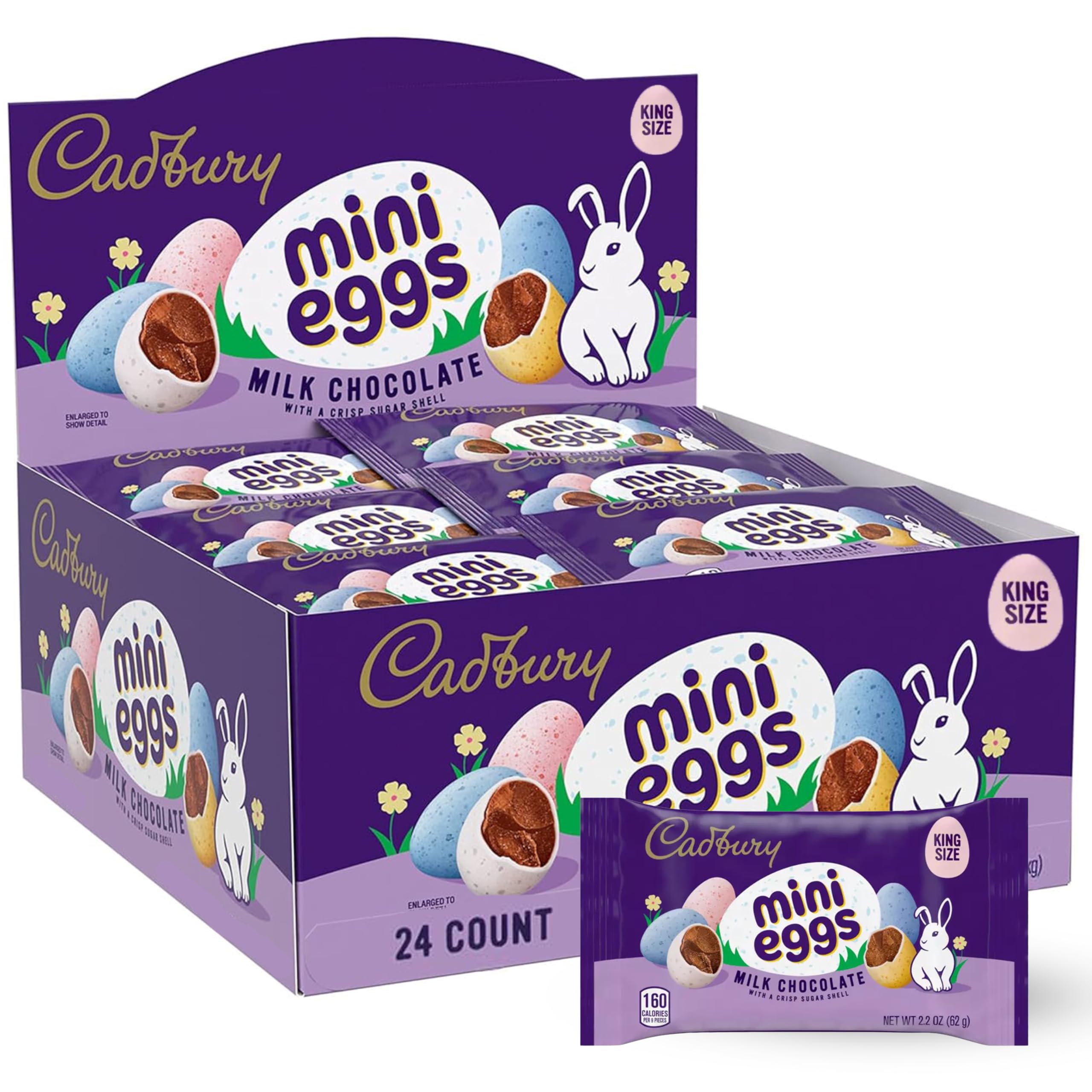 Bulk Mini Eggs Milk Chocolate Eggs (24 - King Size Bags)