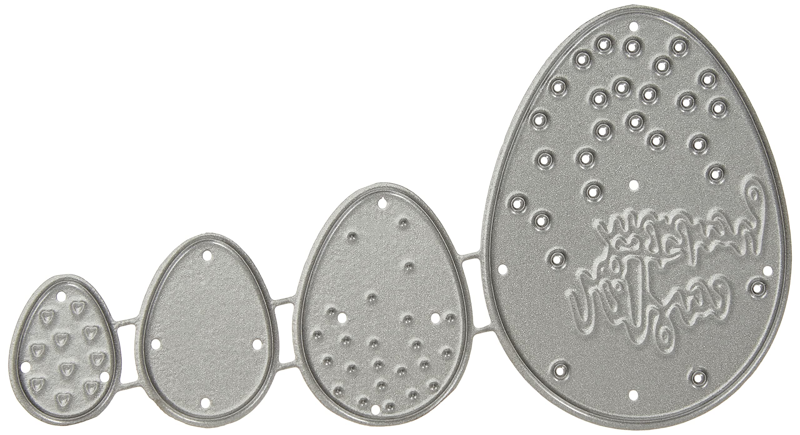 Rayher Set of 4 Metal Cutting Dies with Egg Shape Designs, Paper Craft Die for Card Making and Scrapbooking, Seasonal Craft Dies, 1.5-4.5cmx1.1-3.2cm, silver, 100% steel, 50156000
