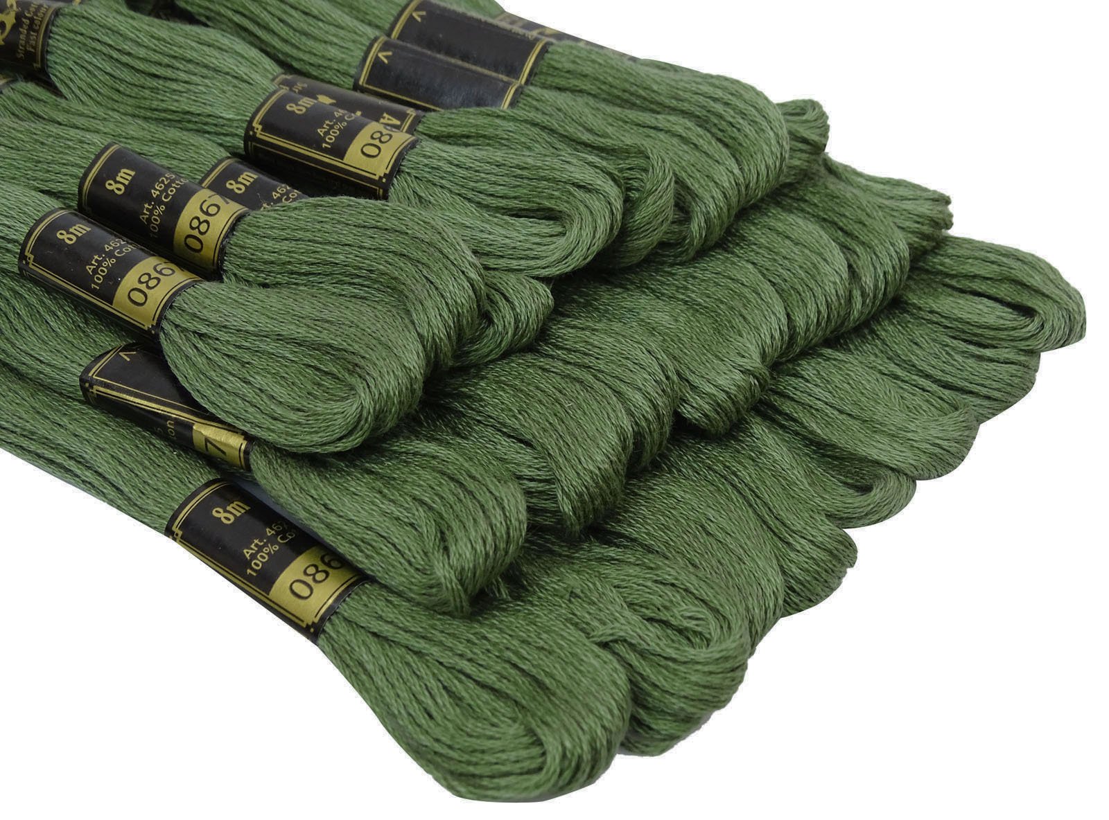 IBA Indianbeautifulart Anchor Stranded Cotton Hand Embroidery Thread Floss Pack of 25 Skeins-Sage Green