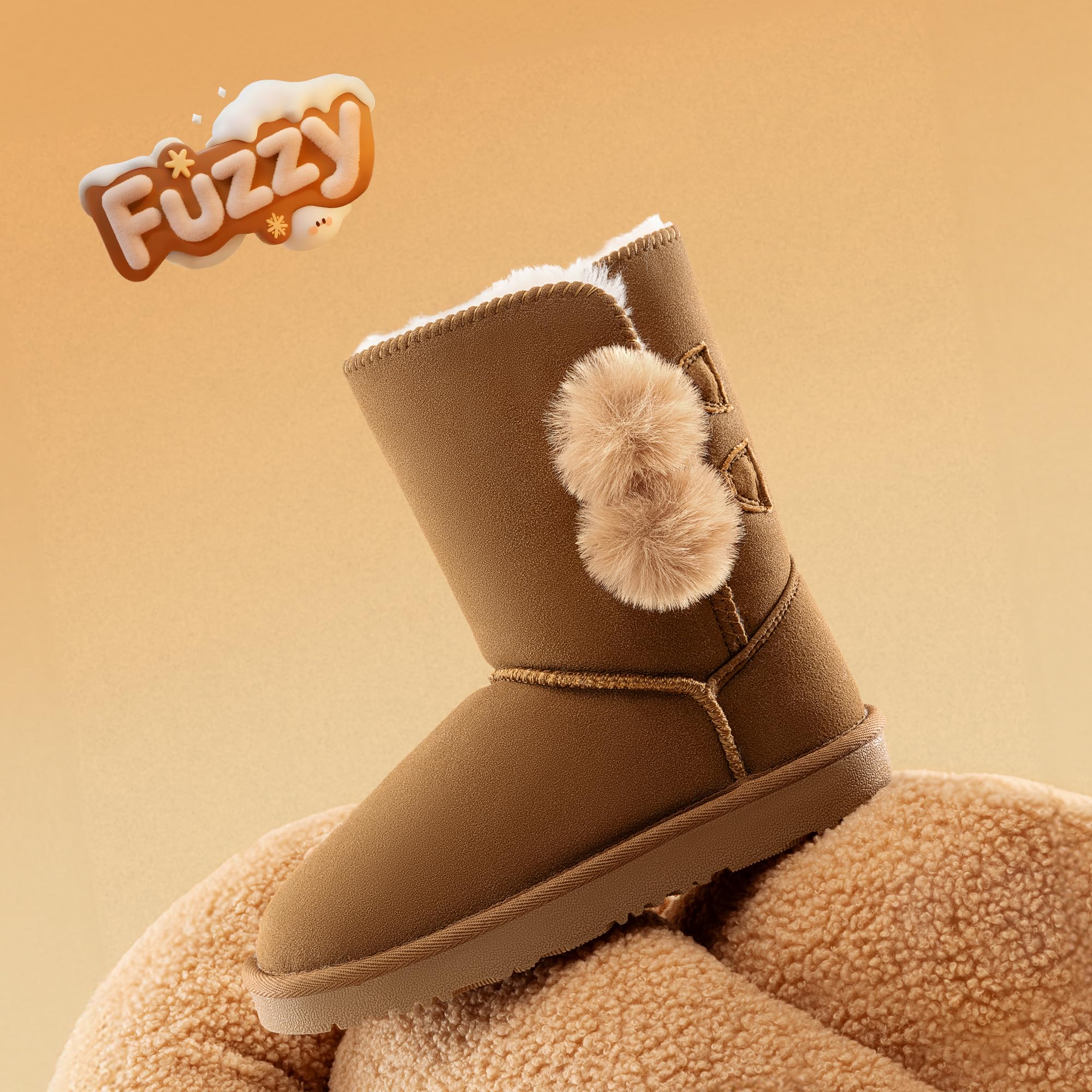 DREAM PAIRS Botas de Nieve Botines Invierno Niños Niñas con Forro Calido