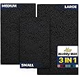 Muddy Mat® AS-SEEN-ON-TV Highly Absorbent Microfiber Door Mat and Pet Rug, Non Slip Thick Washable Area and Bath Mat Soft Chenille for Kitchen Bathroom Bedroom Indoor and Outdoor-White Runner 59"X24"