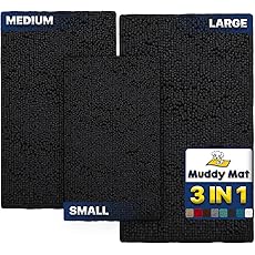 Muddy Mat® AS-SEEN-ON-TV Highly Absorbent Microfiber Door Mat and Pet Rug, Non Slip Thick Washable Area and Bath Mat Soft Chenille for Kitchen Bathroom Bedroom Indoor and Outdoor-White Runner 59"X24"