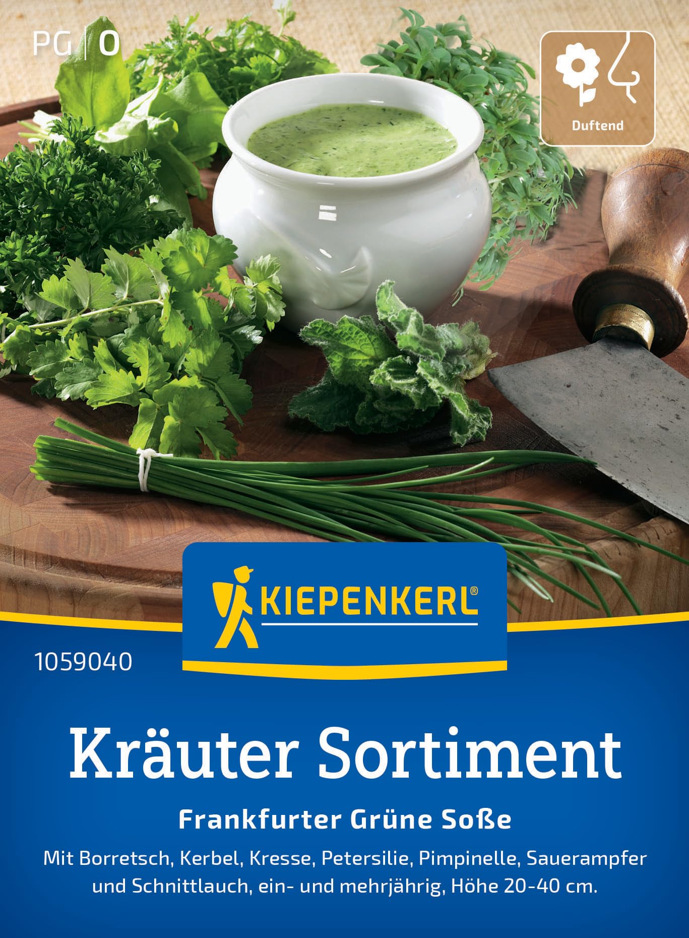 Kiepenkerl Kräutersamen Frankfurter Grüne Soße 1059040 – Mit Borretsch, Kerbel, Petersilie, Pimpinelle, Sauerampfer und Schnittlauch - Pflanzensamen, Kräuter