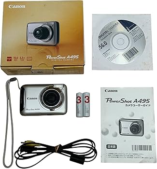 Canon PowerShot A495 デジタルカメラ 本体のみ Amazon | PowerShot A495 シルバー Canon | コンパクト 通販
