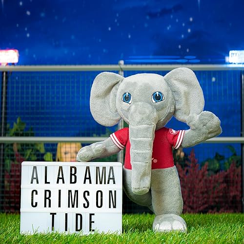 Miniatura 2 de Bleacher Creatures Alabama Crimson Tide Al The Elephant - Figuras de felpa de mascota de 10 pulgadas