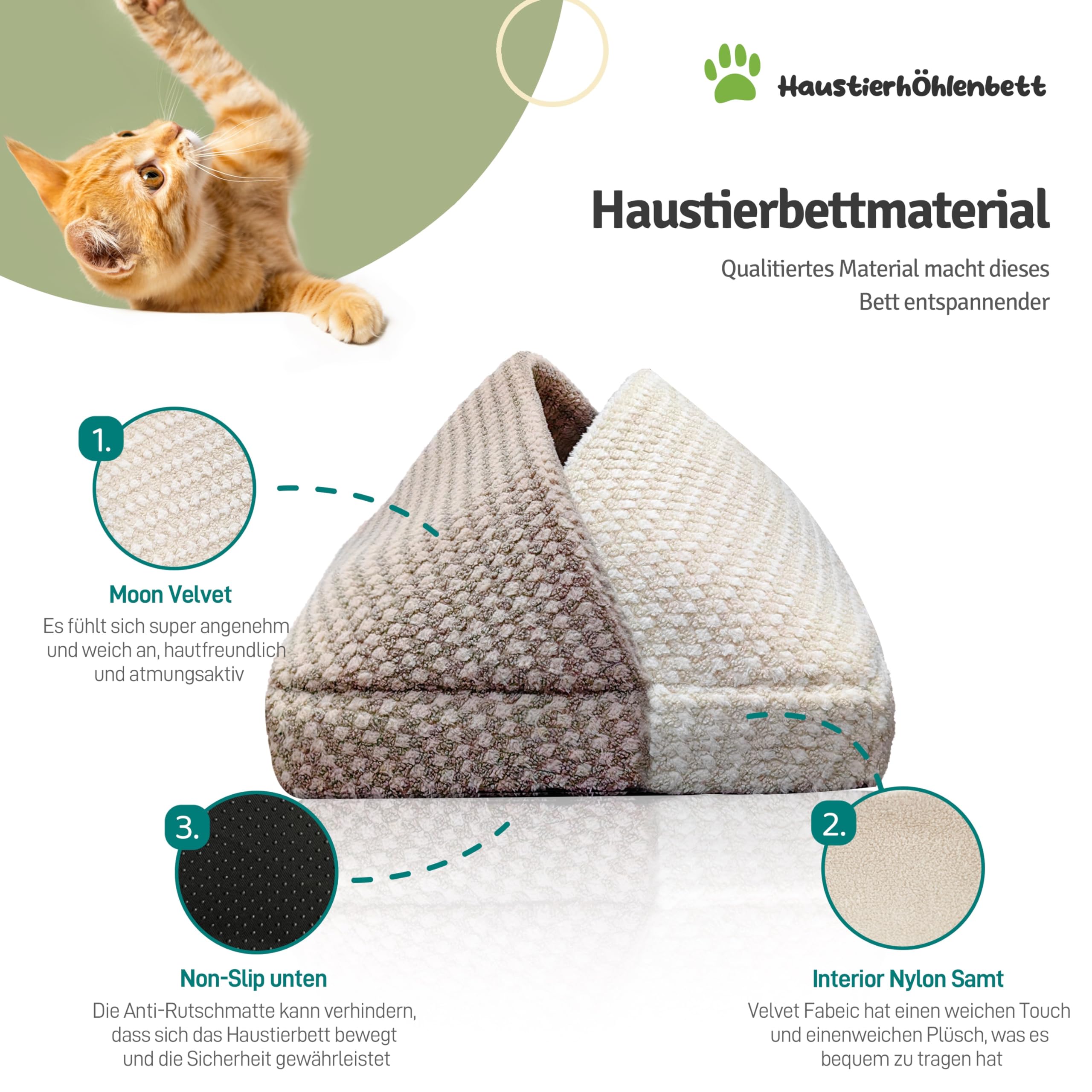 Cama para perros de tamaño mediano, 56 x 76 x 10 cm, cueva para gatos, cestas para perros, sofá para perros, saco de dormir para gatos