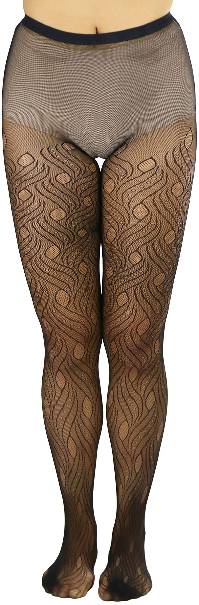 ToBeInStyle Women’s Sexy Vibrant Fine Classic Fishnet Full Footed Pantyhose