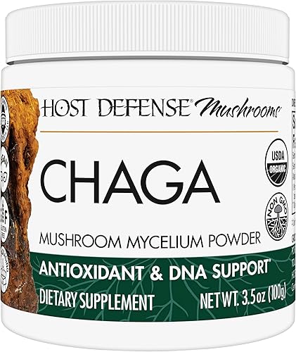 Host Defense Chaga Powder - Suplemento de apoyo del sistema inmunológico - Polvo de hongo Chaga para apoyo a la actividad antioxidante - Suplemento