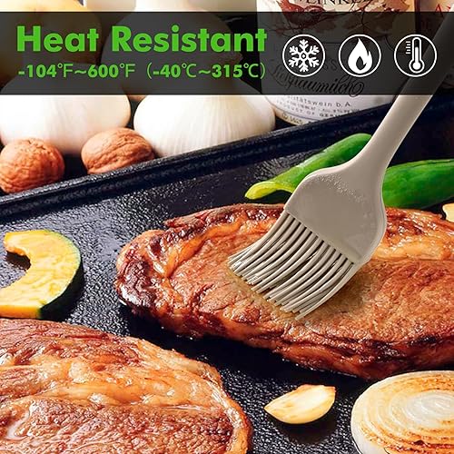 Miniatura 32 de HOTEC Cepillos de repostería de silicona resistentes al calor, para untar aceite y salsa de mantequilla, adobos para barbacoa, parrilla, hornear