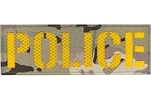 6x2 Inch Reflective Laser Cut Police Patch (Multicam)