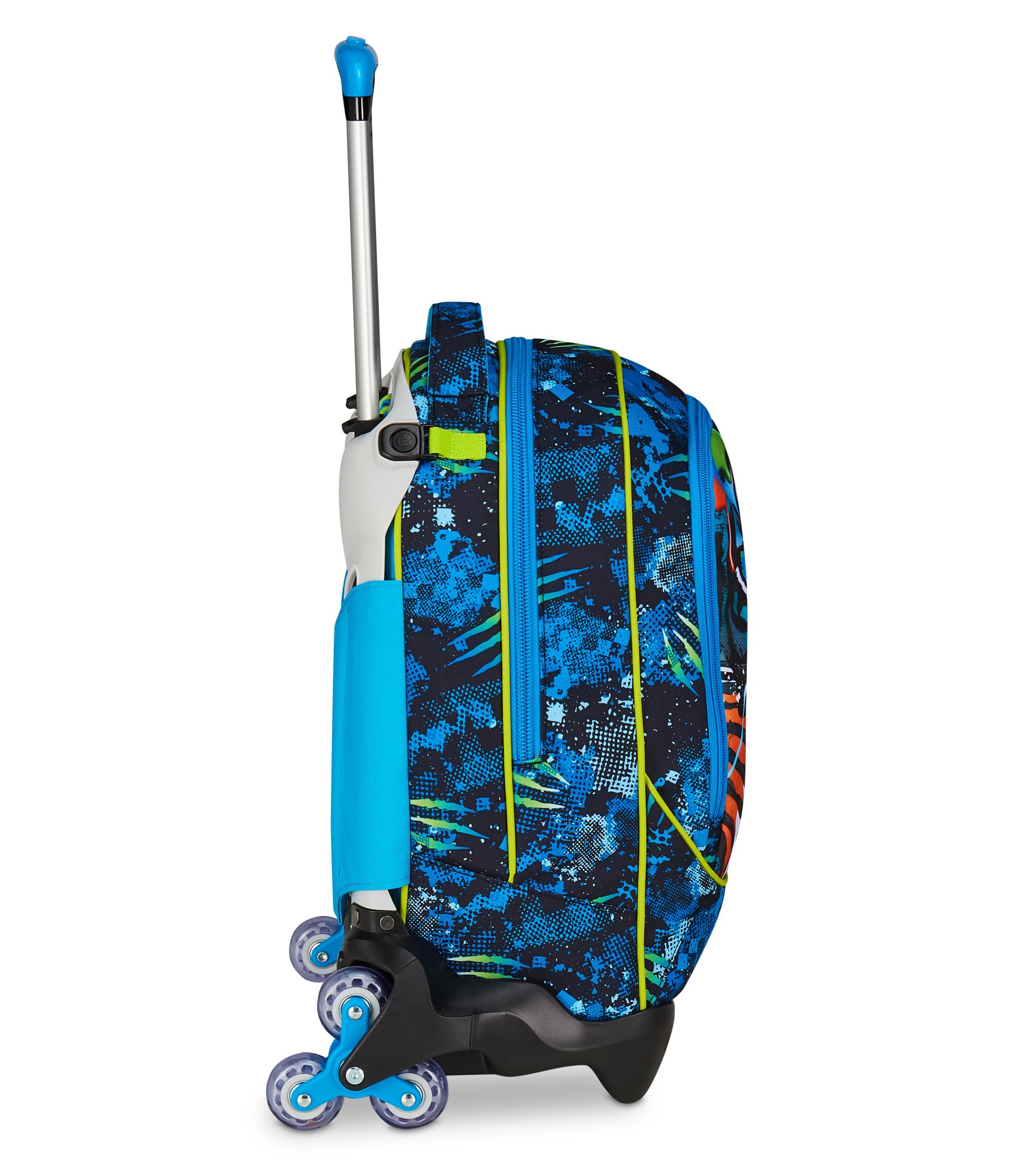 SJ GANG STYLE JAM GANG Trolley Scuola Jack 3 Ruote Air Tiger, Blu, 3 in 1, Zaino Triplo Uso con Carrello Sganciabile, 33 L, Zaino Scuola Elementare, Zaino Bambino