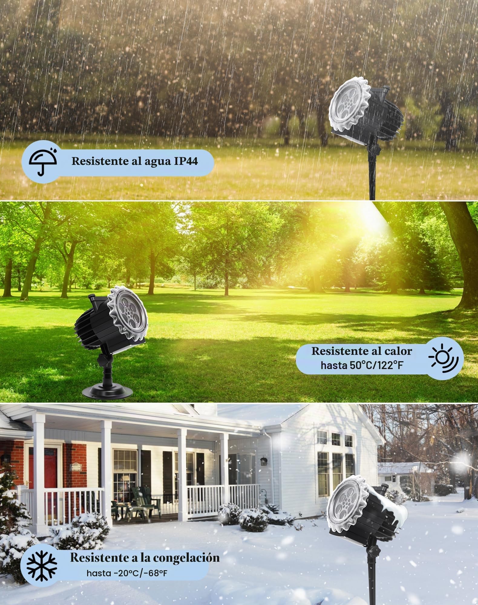 Proyector Luces Navidad, Lámpara de Proyección Navidad Exterior, Luces de Navidad 12 Carta con 96 Patrones LED Proyector Copos de Nieve Inpermeable con Mando para Decoración Fiesta Exterior Interior