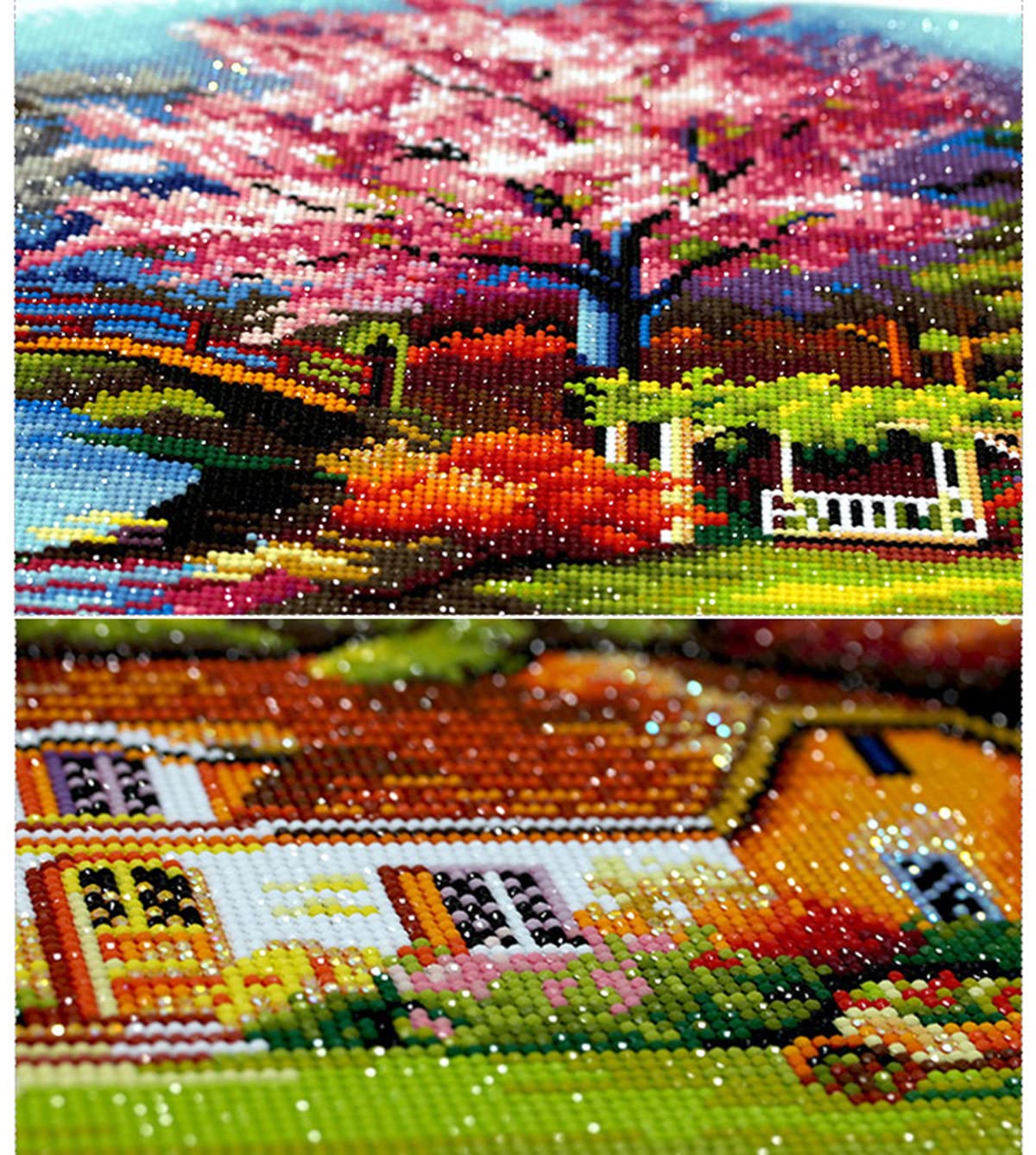 Instarry 5D Diamant Painting Bilder Groß Idyllische Landschaft Schlafzimmer Wohnzimmer Deko 120x60 cm