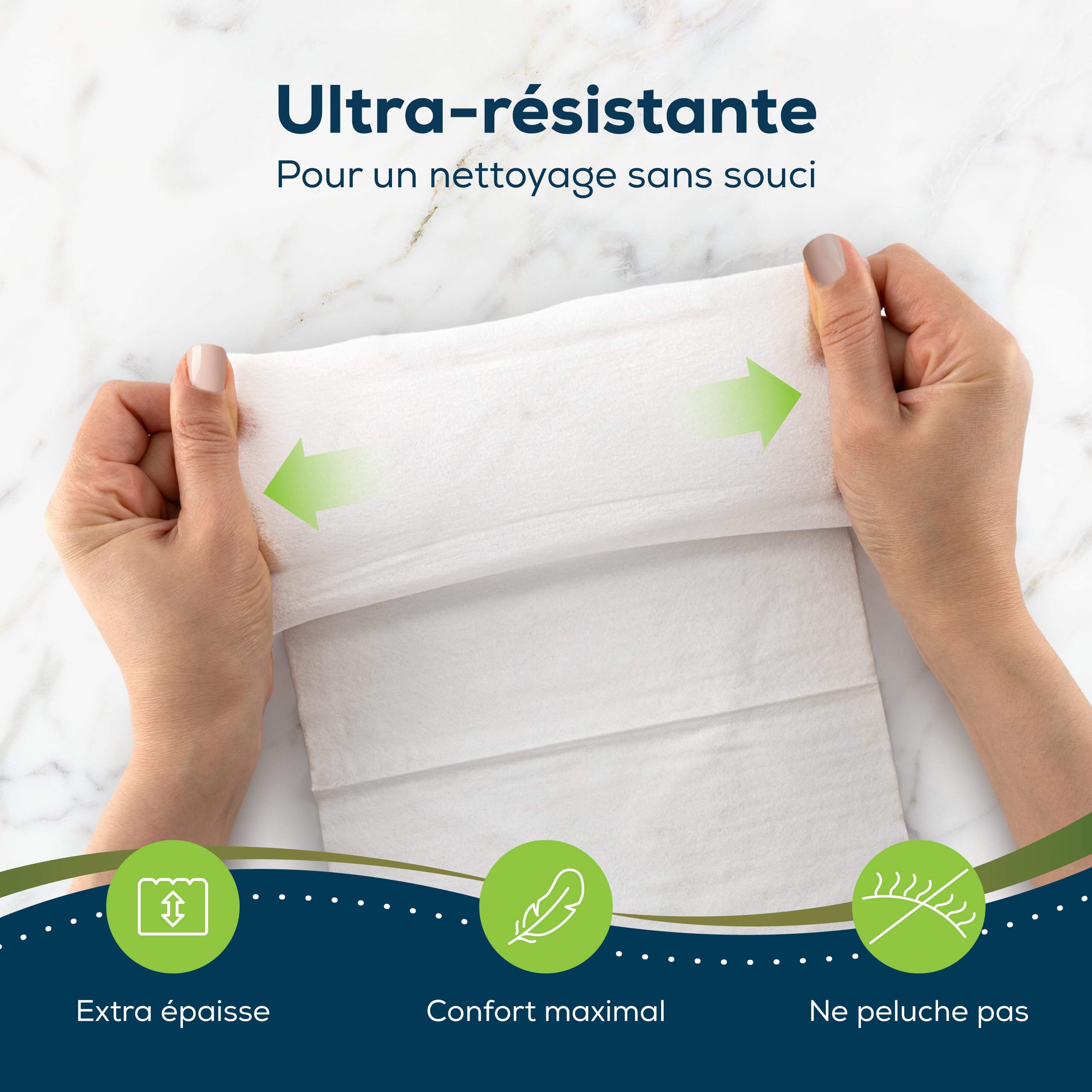 Sensalou Lingettes Humides XXL 23x33 cm – Extra Grandes et Épaisses, Sans Alcool, Idéales pour Corps, Mains et Surfaces, Usage Quotidien, Peaux Sensibles, Hygiène Pratique – 80 Pièces