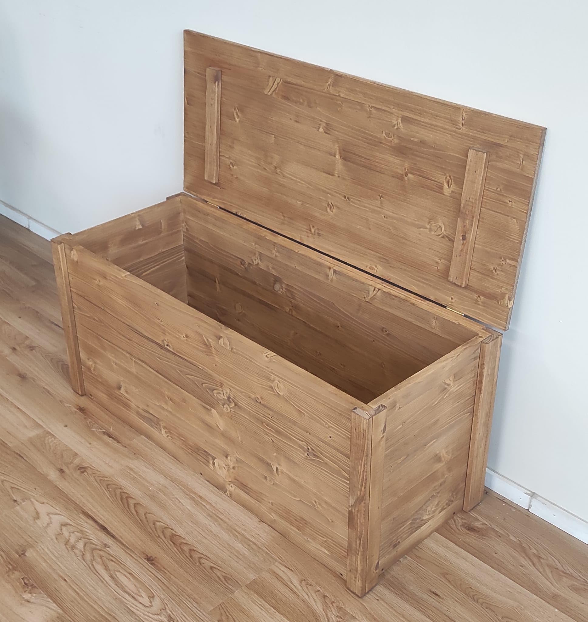 TOTAL WOOD 2012 Cassapanca Panca Contenitore Baule in Legno 150x40x45h cm impregnato Noce Chiaro Anche su Misura